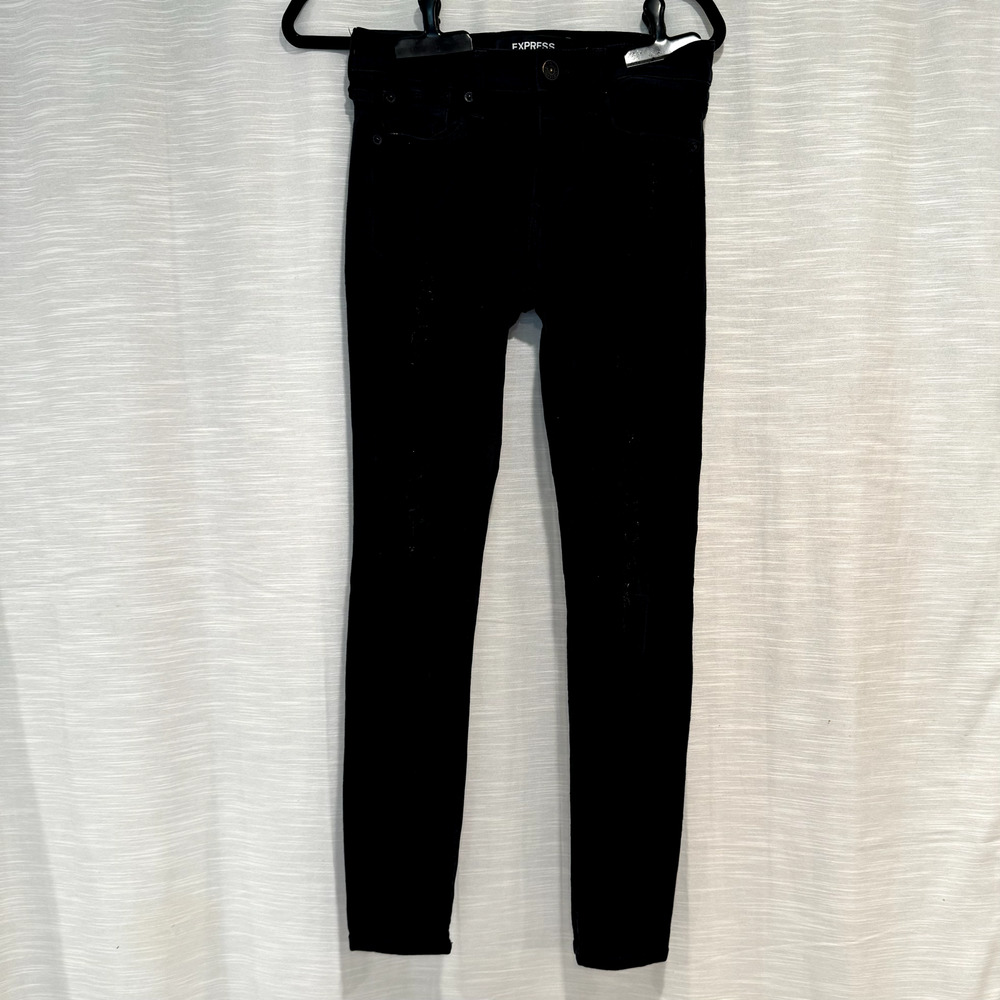 Express Women's Black Jeans Stretch Legging Size 2R